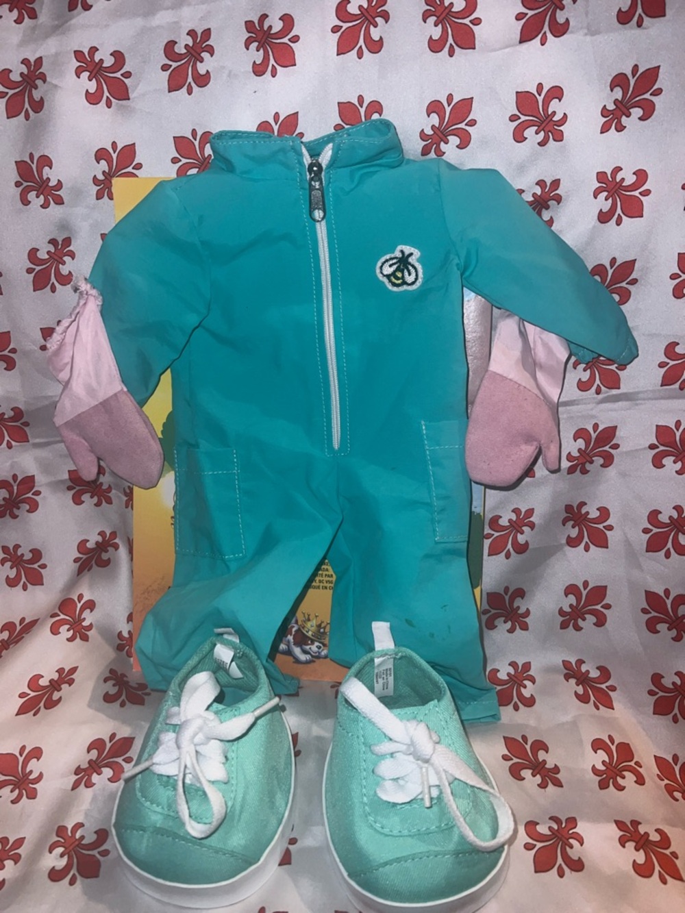 Building bears 🐻 Kids Teal One-Piece Jumpsuit with Matching Shoes